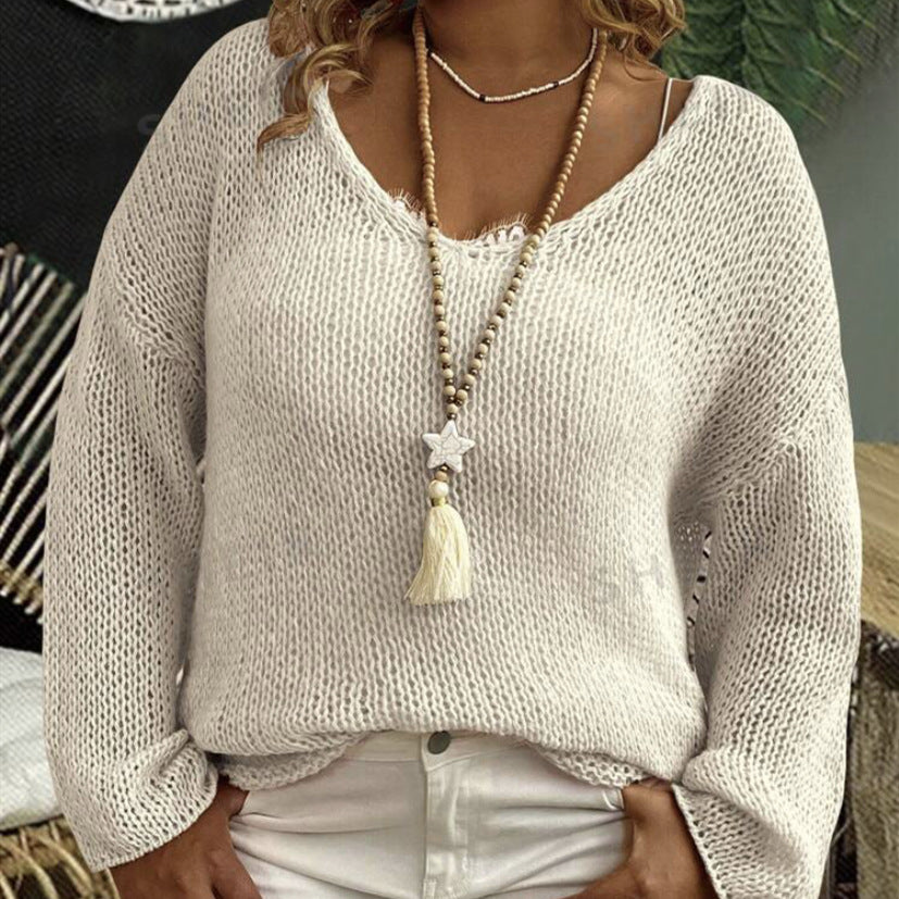 Pull-over en grosse maille pour femmes avec une coupe ample et des manches aériennes Chic und Stil