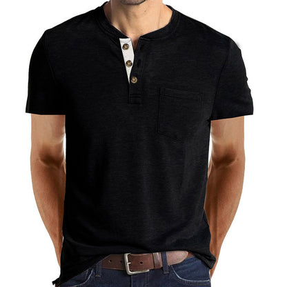 Chemise Henley à manches courtes pour hommes avec détail de poche Chic und Stil
