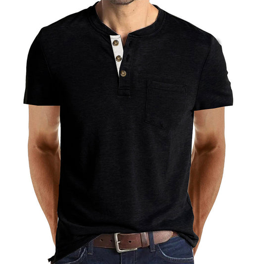 Chemise Henley à manches courtes pour hommes avec détail de poche Chic und Stil