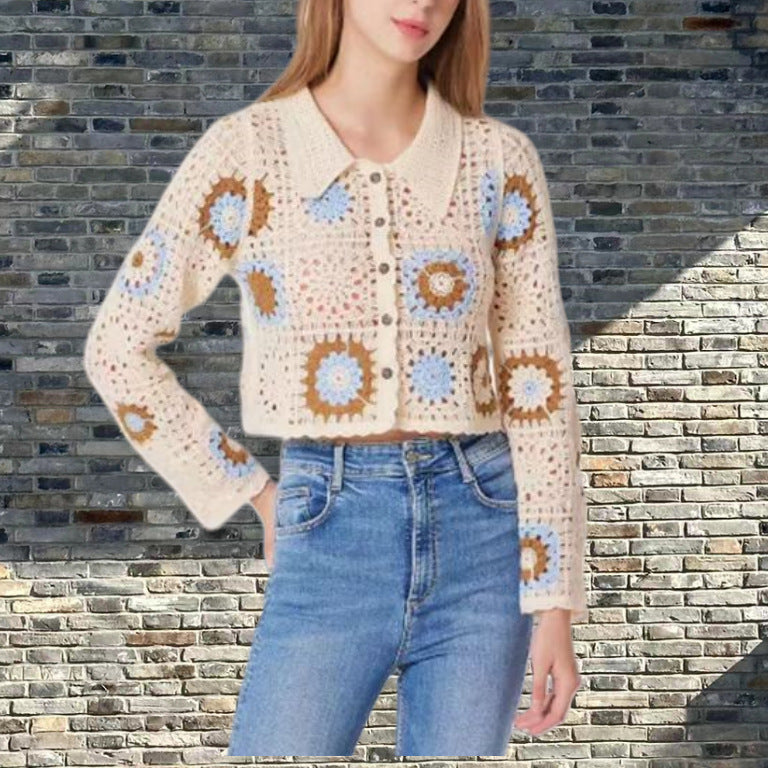 Dames gilet en motif unique de granny square Chic und Stil