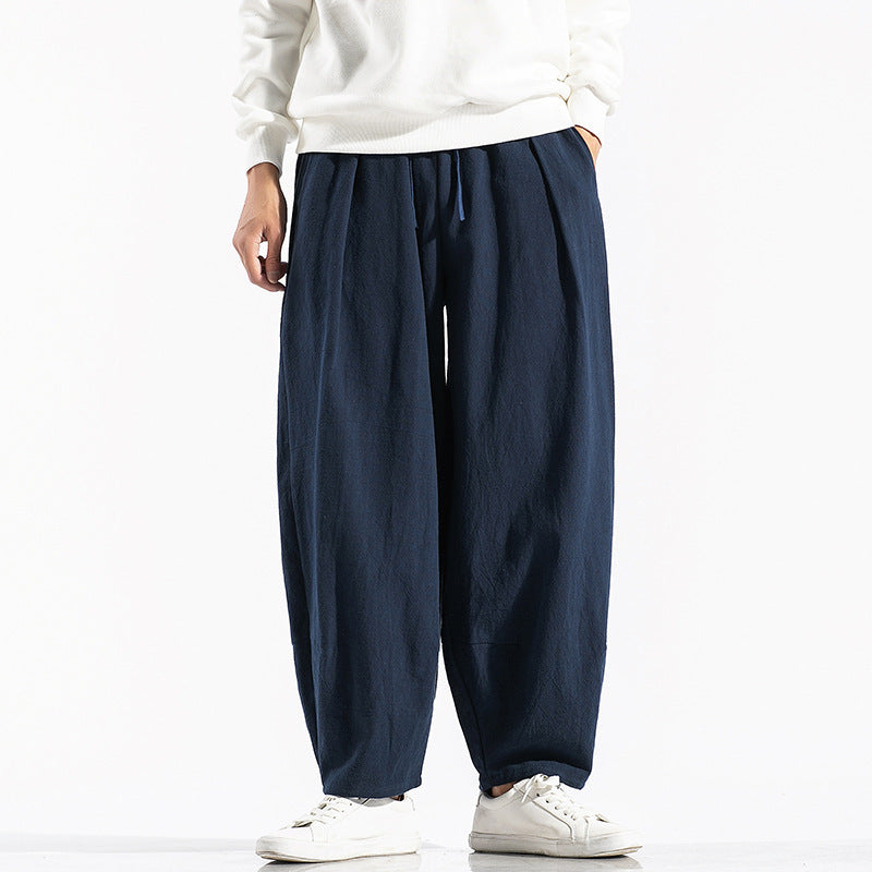 Casual Harem Pants for Men with Elastic Waist and Deep Side Pockets Chic and Style