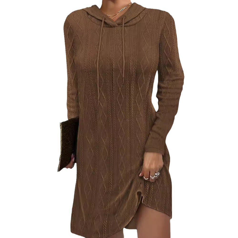 Robe en tricot à capuche pour femmes Chic und Stil