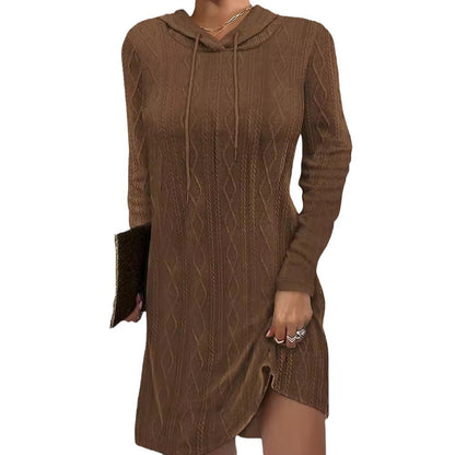 Robe en tricot à capuche pour femmes Chic und Stil