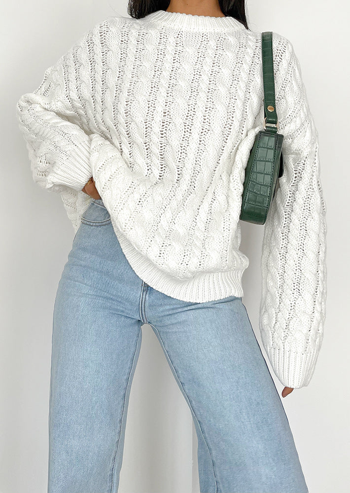 Pull en grosse maille pour femmes avec un motif torsadé raffiné en matériau doux Chic und Stil