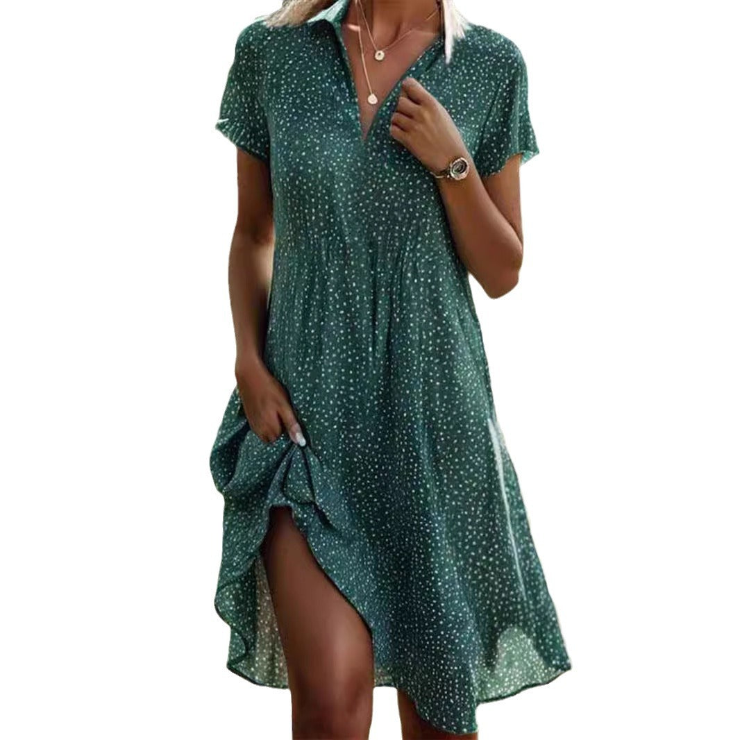 Robe chemise pour dames avec col polo et tissu léger et respirant Chic und Stil