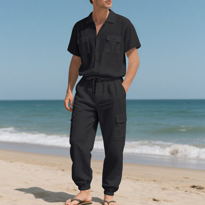 Costume court pour hommes à la mode avec poches pratiques Chic und Stil