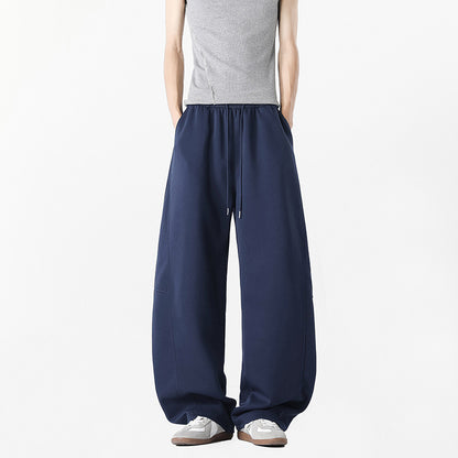 Casual wide pants for men with elastic waistband and practical side pockets Chic and Style