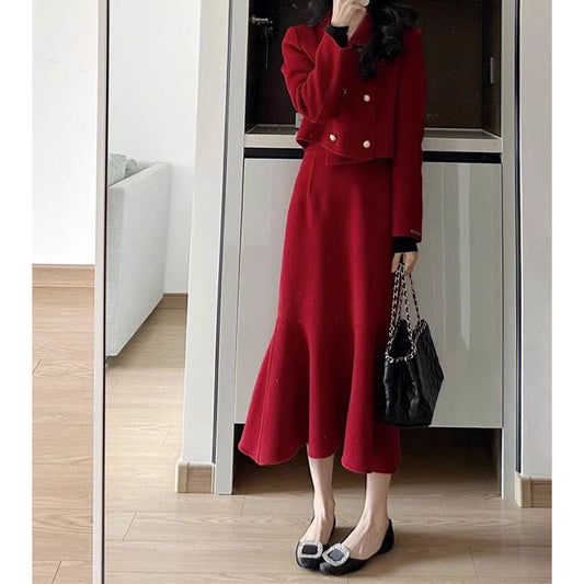 Robe midi longue à manches longues élégante pour femmes Chic und Stil