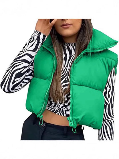 Dames Gilet à la mode avec col haut et coupe flatteuse Chic und Stil