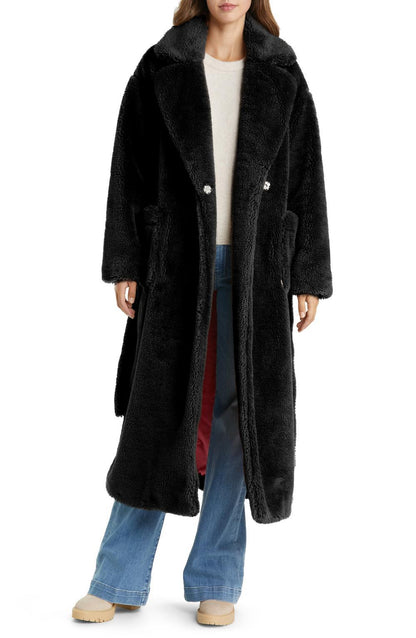 Ladies Long Cozy Robe with Belt and Pockets Chic and Style