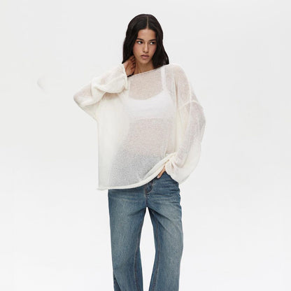 Pull en maille aérienne pour femmes avec effet transparent Chic und Stil
