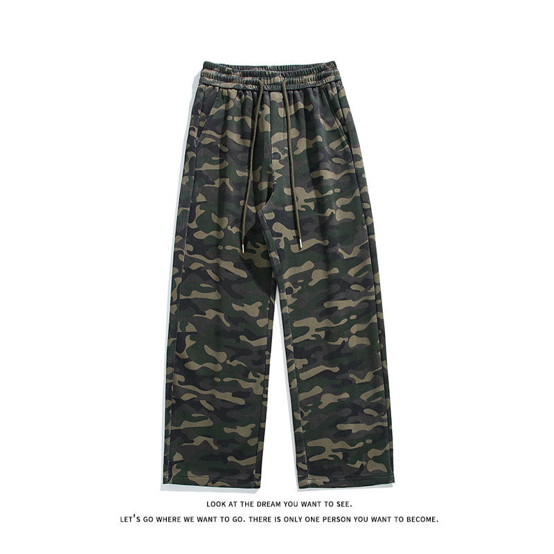 Casual cargo pants for women with drawstring and practical camouflage pattern Chic and Style