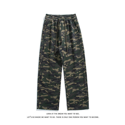 Casual cargo pants for women with drawstring and practical camouflage pattern Chic and Style