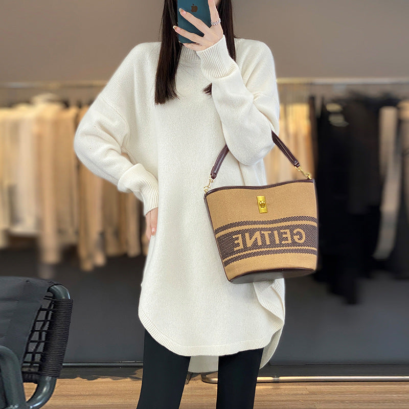 Pull en tricot oversize pour femmes avec ourlet asymétrique Chic und Stil