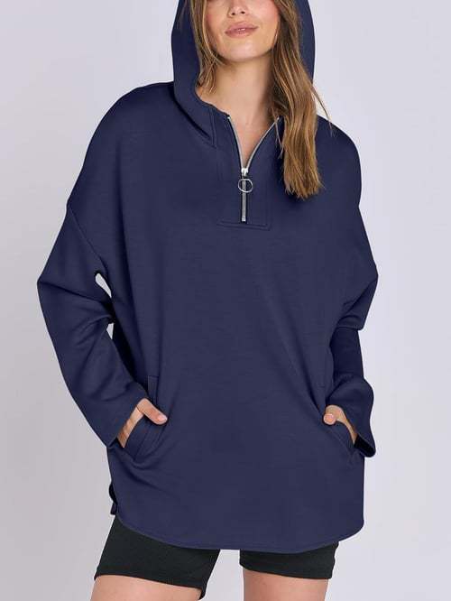 Chemise à capuche pour dames avec fermeture éclair et poches Chic und Stil