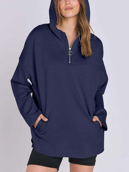 Chemise à capuche pour dames avec fermeture éclair et poches Chic und Stil