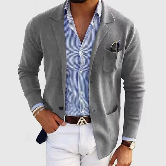Blazer en tricot élégant pour hommes avec poches pratiques Chic und Stil