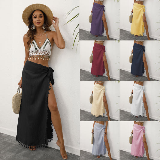 Women Bohemian Style Crochet Bikini Top and Maxi Wrap Cover Chic and Style
