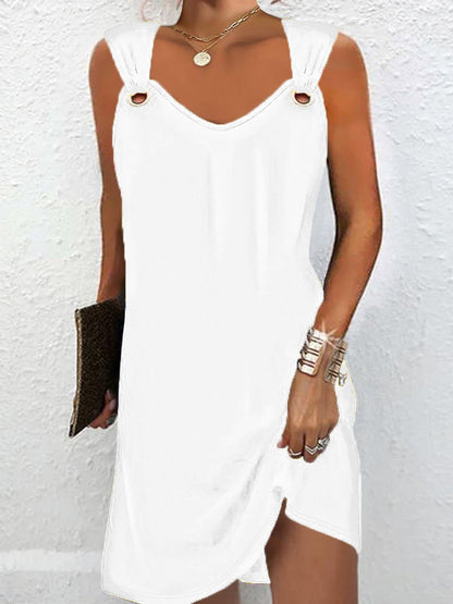 Robe portefeuille pour femmes avec des bretelles décoratives et décolleté en V Chic und Stil