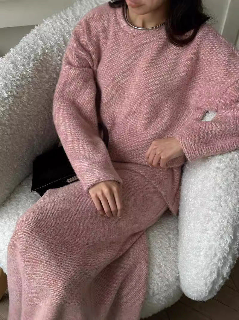 Dames Ensemble en Tricot Douillet à Coupe Larges Chic und Stil