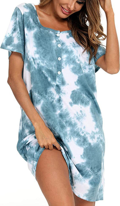 Robe t-shirt décontractée tie-dye pour femmes Chic und Stil