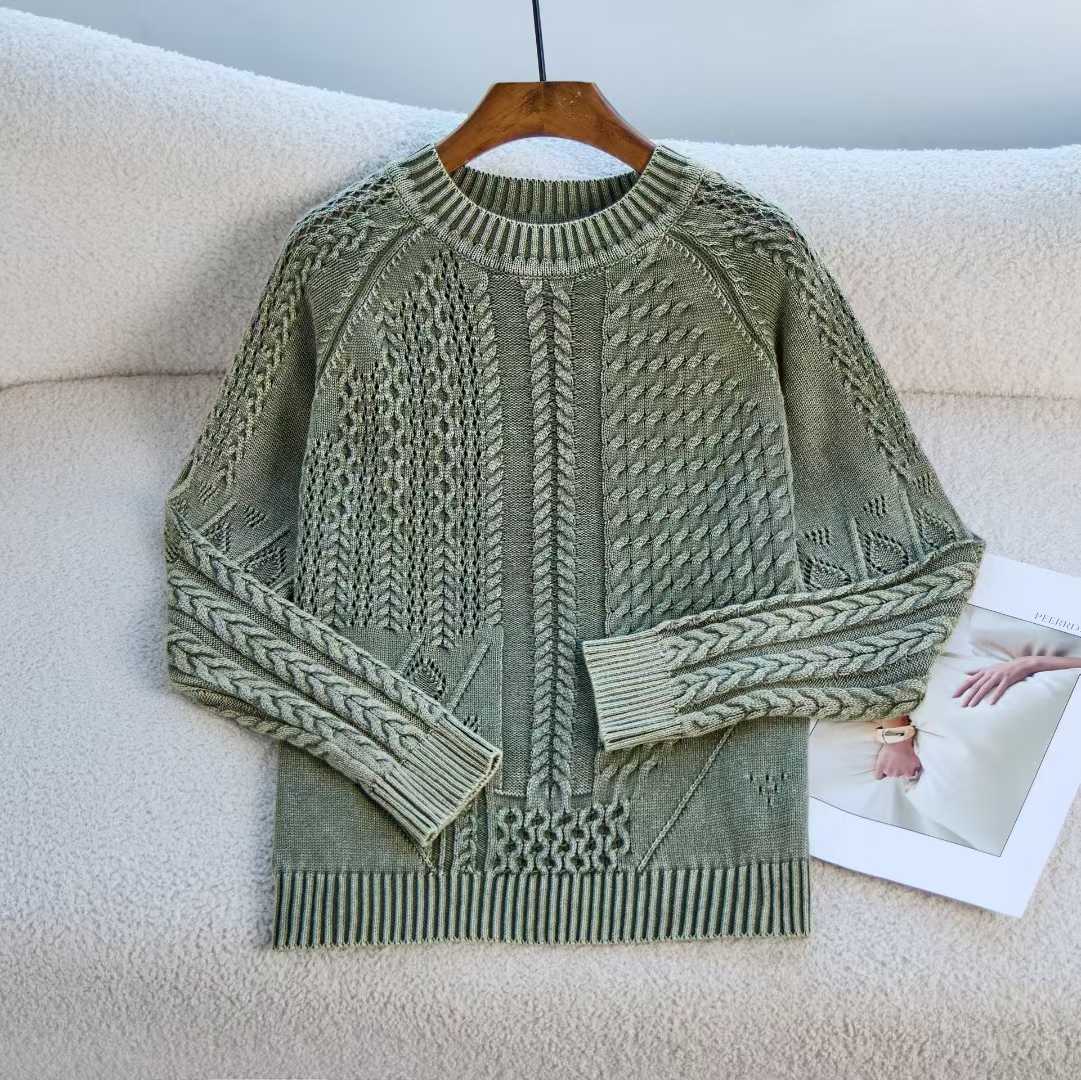 Pull en tricot confortable pour femmes avec un motif torsadé structuré Chic und Stil