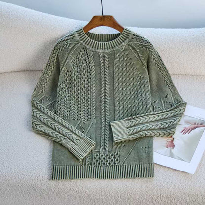 Pull en tricot confortable pour femmes avec un motif torsadé structuré Chic und Stil