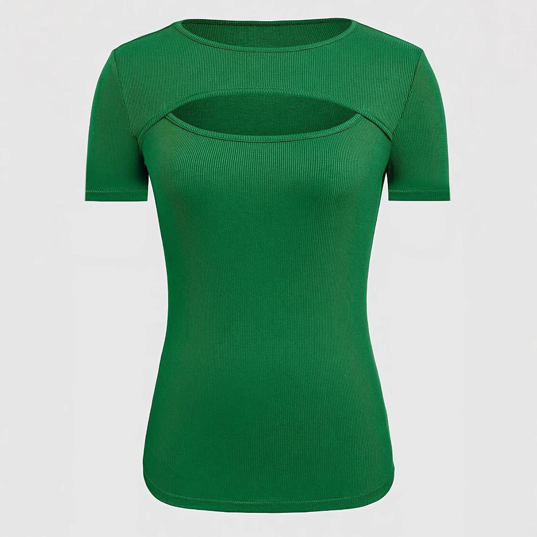 Dames haut ajusté avec des détails cut-out Chic und Stil