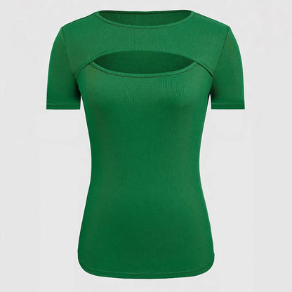 Dames haut ajusté avec des détails cut-out Chic und Stil