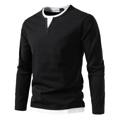 Chemise à manches longues pour hommes avec col innovant Chic und Stil