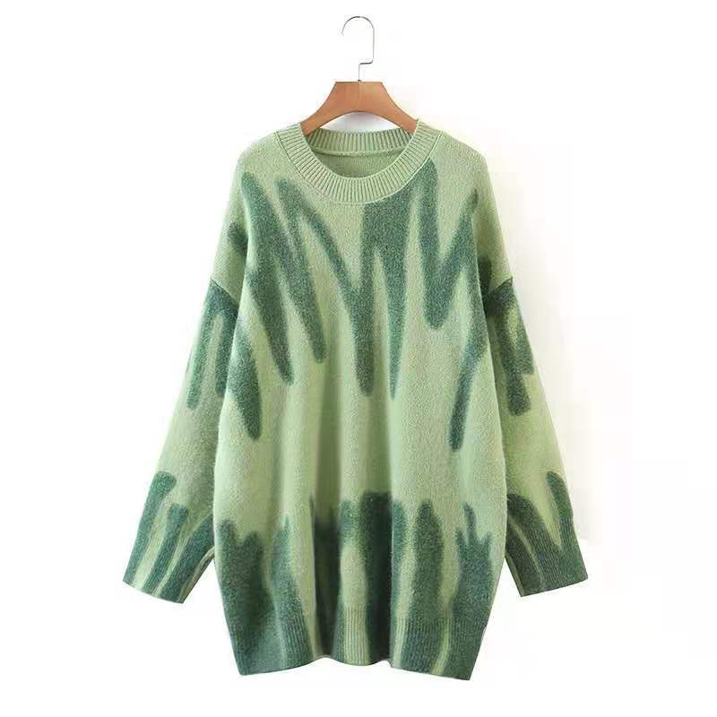 Dames pull oversized à la mode avec dégradé de couleurs unique Chic und Stil