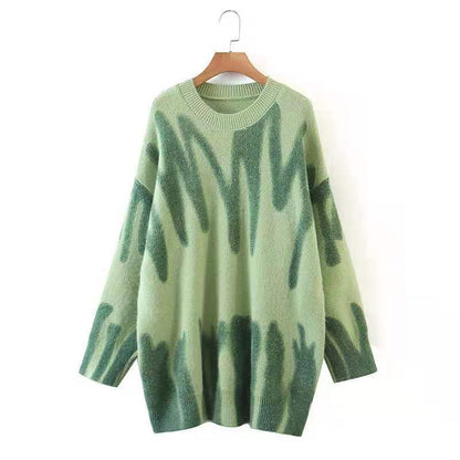 Dames pull oversized à la mode avec dégradé de couleurs unique Chic und Stil