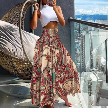 Jupe Maxi Imprimée Boho pour Femmes Chic und Stil