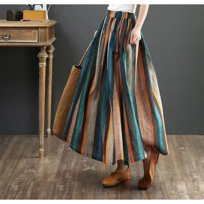 Jupe maxi femme avec motif rayé coloré Chic und Stil