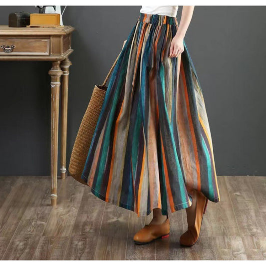 Jupe maxi femme avec motif rayé coloré Chic und Stil