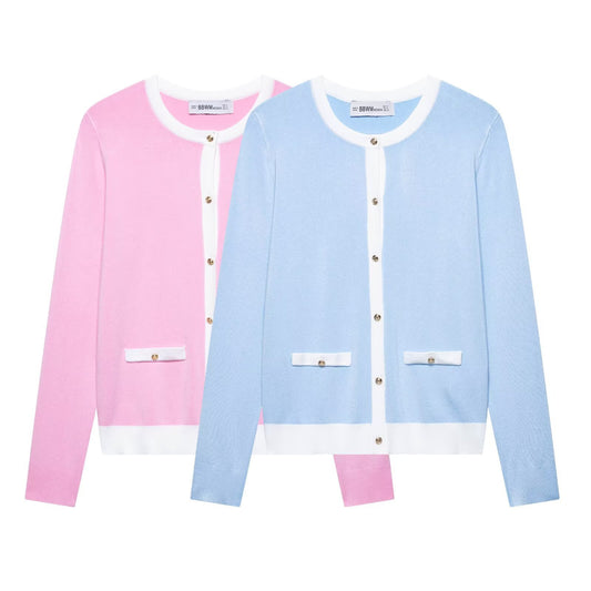 Dames élégante cardigan avec boutons décoratifs et poches Chic und Stil