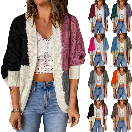 Gilet pour femmes avec un design de bloc de couleurs à la mode et de profondes poches Chic und Stil