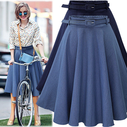 Roc robe A-line dames avec ceinture de taille et coupe originale Chic und Stil