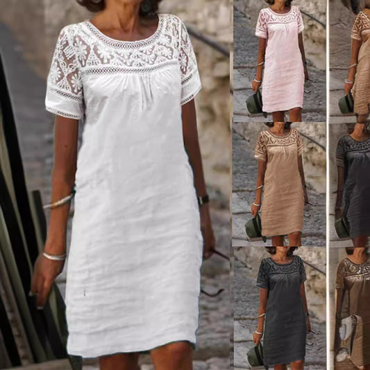 Robe A-line brodée pour femmes Chic und Stil