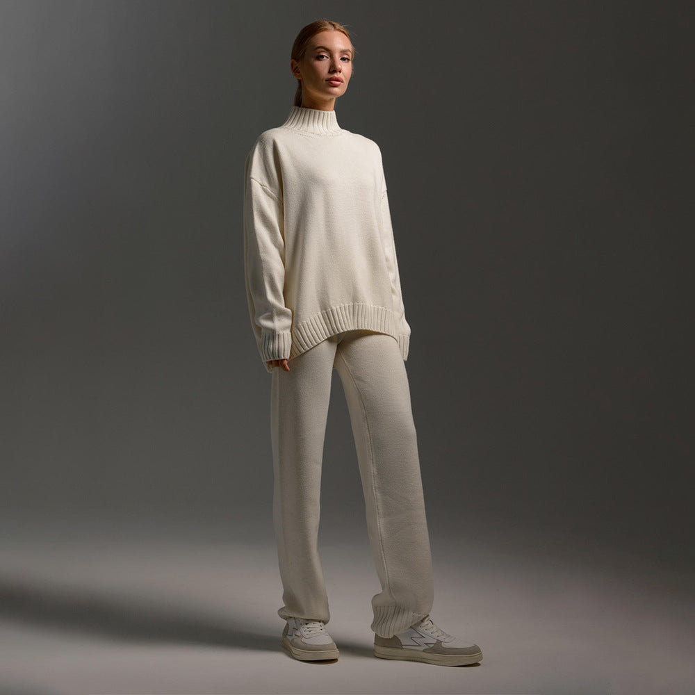 Women’s short sleeve sweater set and casual pants