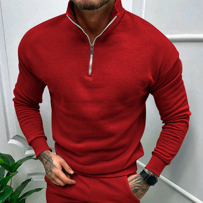 Elegant pullover for men with collar and practical zip Chic and Style