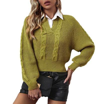 Pull en tricot pour femmes avec design torsadé et col moderne Chic und Stil