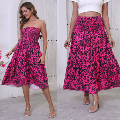 Jupe maxi femme avec motif floral abstrait Chic und Stil