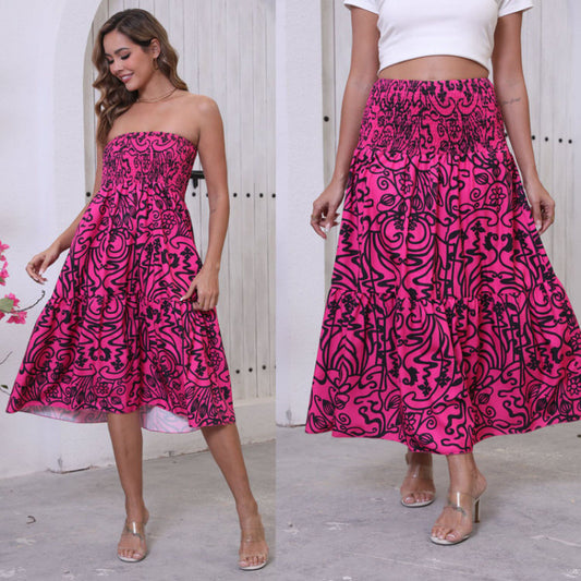 Jupe maxi femme avec motif floral abstrait Chic und Stil