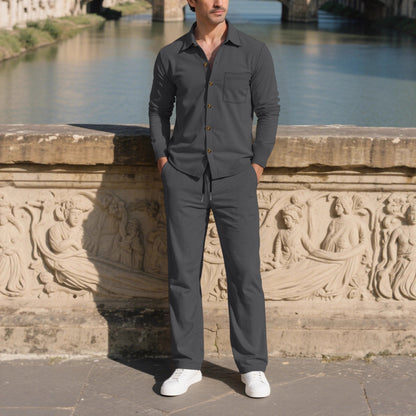 Costume décontracté élégant pour hommes avec design structuré et poches pratiques Chic und Stil