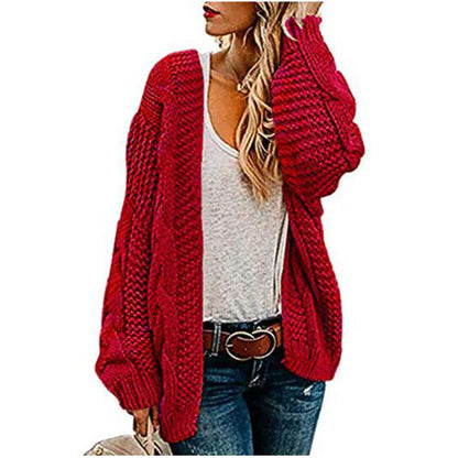Dames Gros Tricot Cardigan avec silhouette décontractée et détails noués Chic und Stil