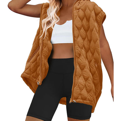 Dame gilet avec capuche et design matelassé Chic und Stil