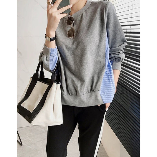 Sweatshirt décontracté pour femmes à blocs de couleur Chic und Stil