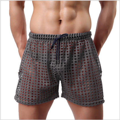Shorts de bain et de natation pour hommes en matériau en maille respirant avec une taille élastique et un cordon de serrage Chic und Stil