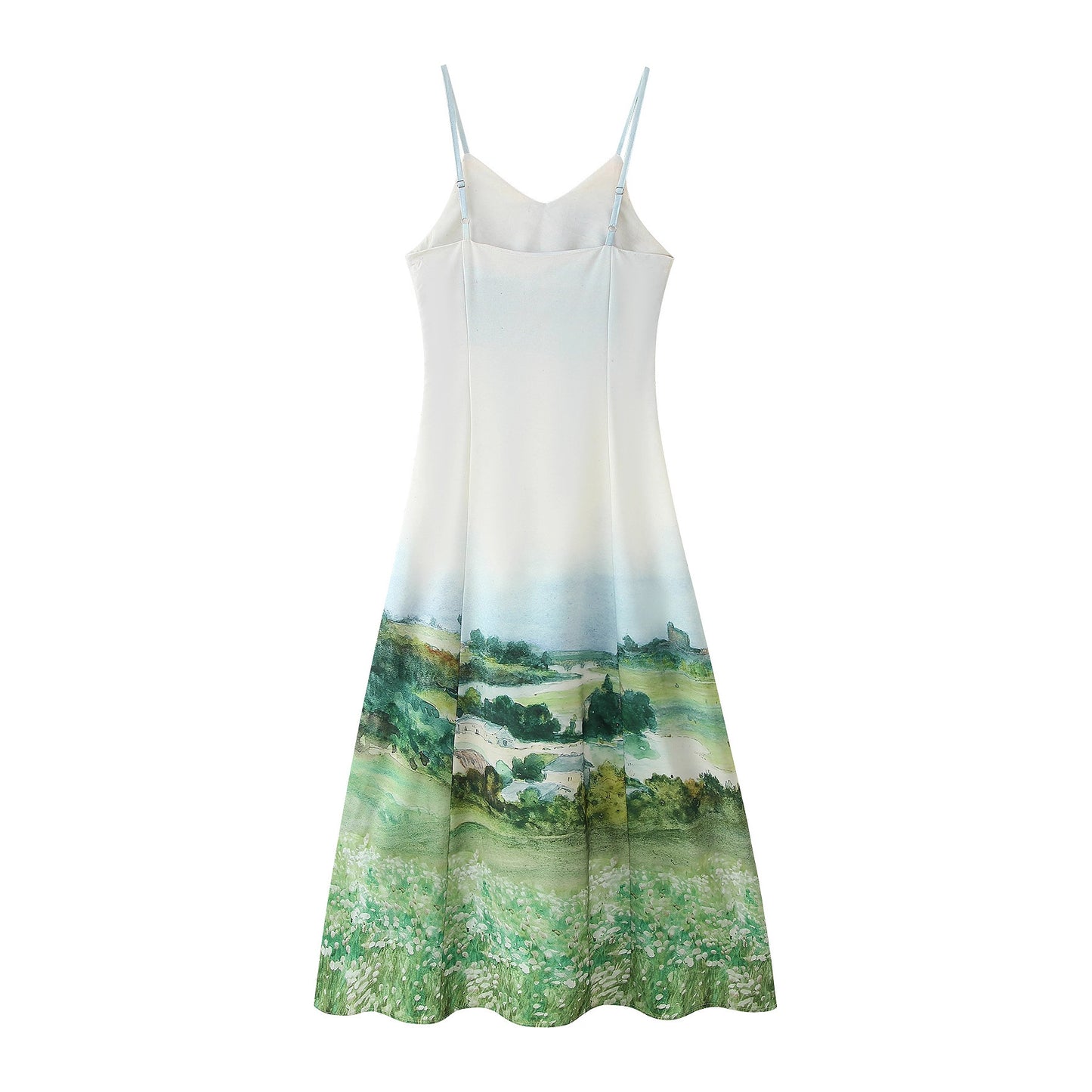 Robe maxi femme avec impression paysagère artistique Chic und Stil
